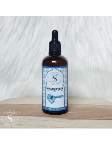 Huile de nigelle du Maroc. Pipette de 100ml