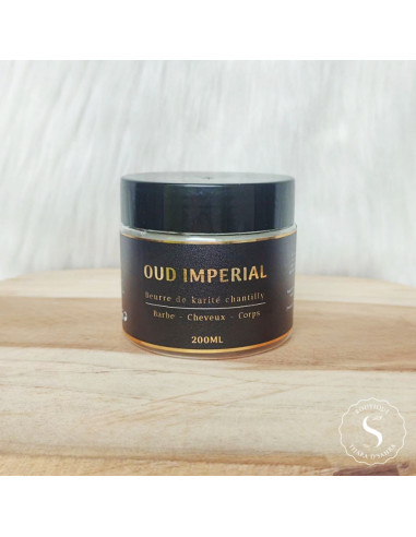 Beurre de karité chantilly Oud Impérial barbe cheveux corps 100g