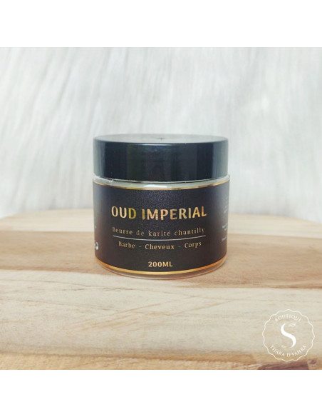 Beurre de karité chantilly Oud Impérial barbe cheveux corps 100g