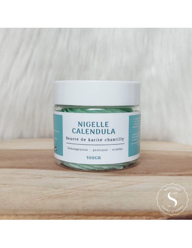 Chantilly de karité Nigelle Calendula 100g peau sensible pot 100g
