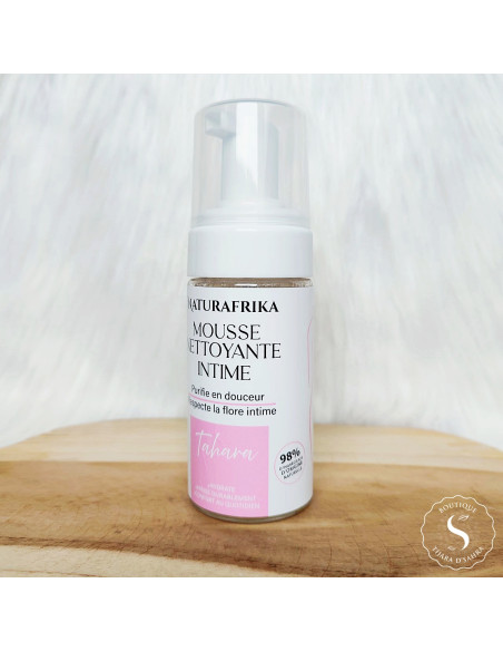 Mousse nettoyante intime Tahara 98% naturel sans sulfate 120ml