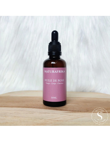 Huile de rose 50 ml macérât roses de Damas visage corps cheveux