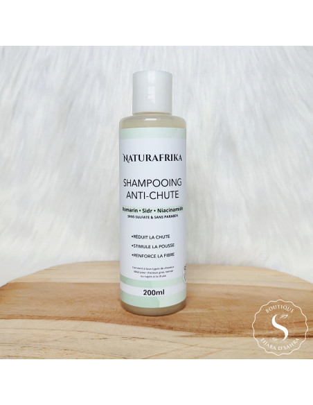 Shampoing anti-chute sans sulfate au romarin, sidr & niacinamide.
